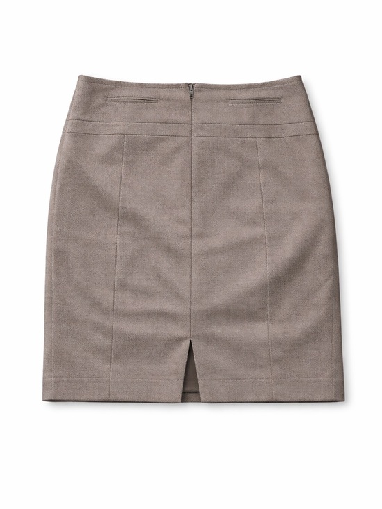 Express Dresses & Skirts - Express Pencil Skirt Sz 12 Taupe Beige Career Office Mini Lined Back Slit